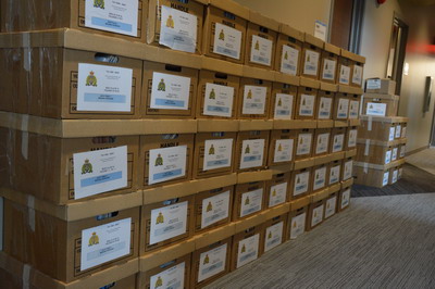 Image of some of the boxes storing the thousands of documents accumulated during the investigation.