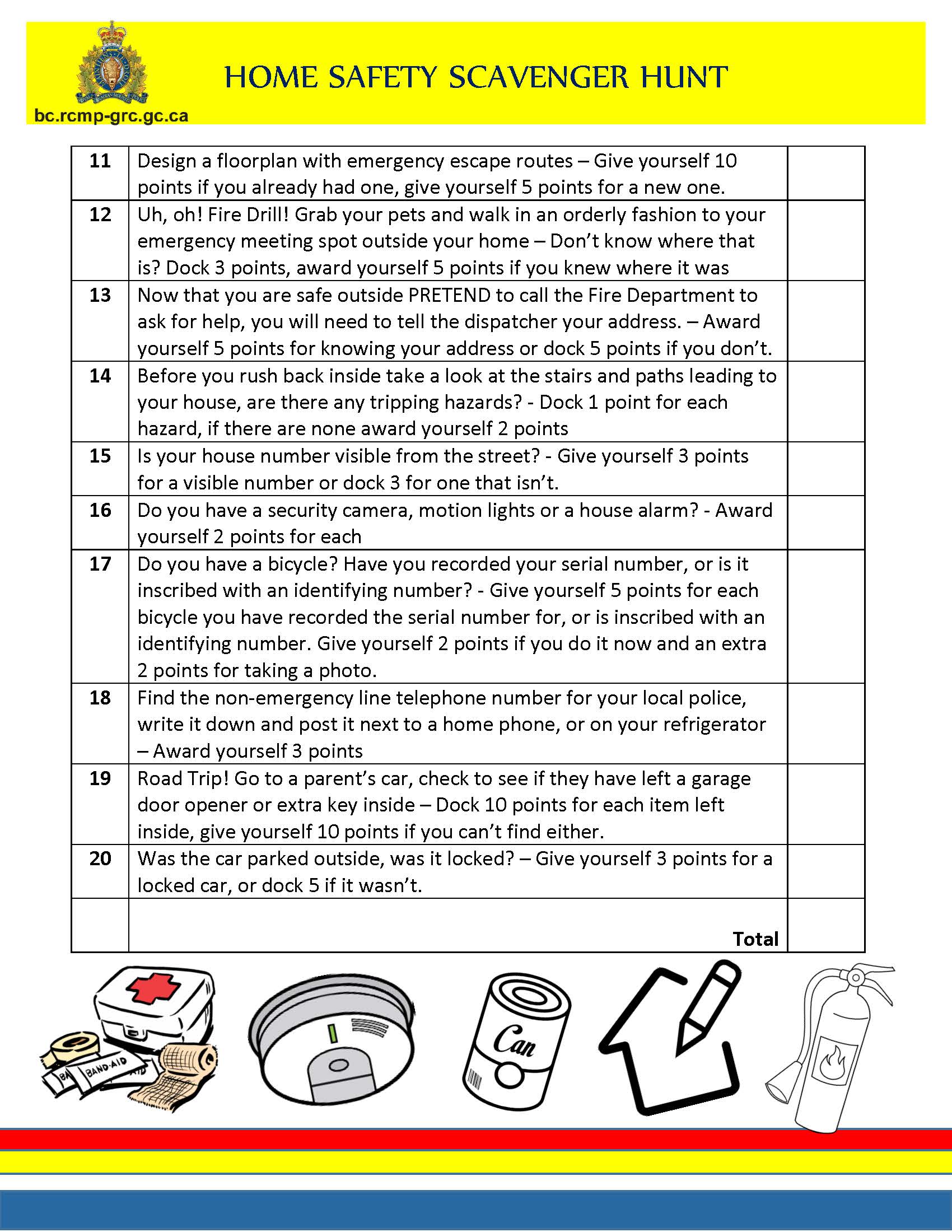 Scavenger hunt page 2 questions. Text equivalent below.